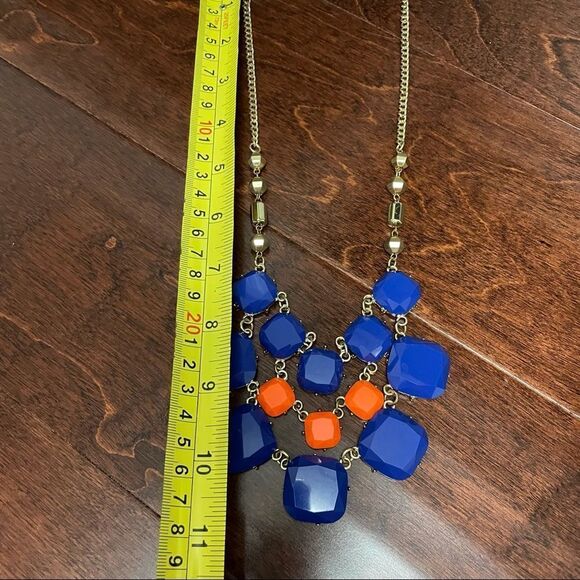 NWT Fan Flirties Blue and Orange Necklace and Earrings - Picture 4 of 5